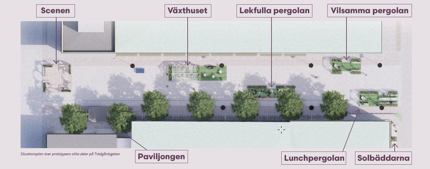 situationsplan Trädgårdsgatan Skellefteå